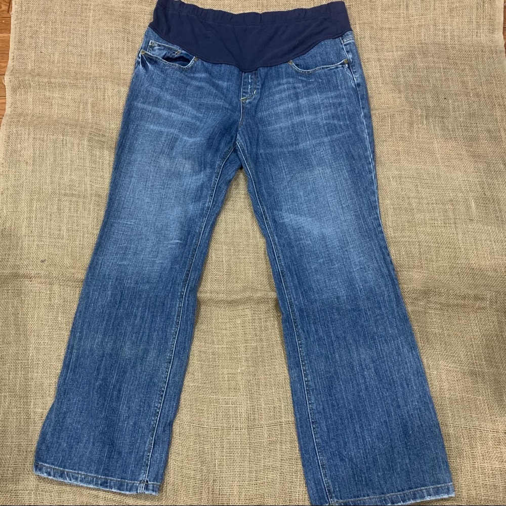 Old Navy Denim Distress Maternity Full Panel jeans
